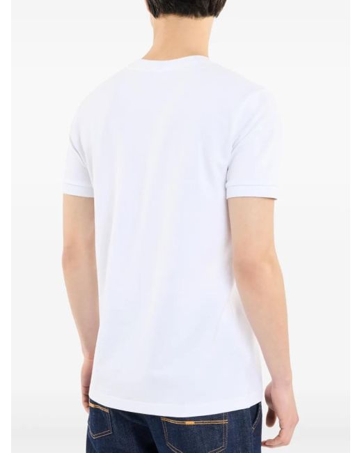 Fay White Piqué T-Shirt for men