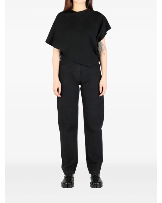 The Row Asymmetric T-Shirt in Black | Lyst
