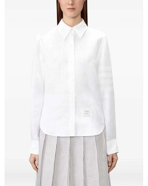 Thom Browne White Button-Up Shirt