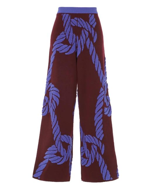 Pantalon En Maille Torsadée Temperley London en coloris Purple