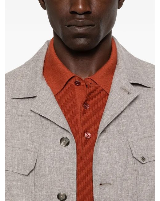 Tagliatore Gray Surchemise Boutonnée À Poche Poitrine for men