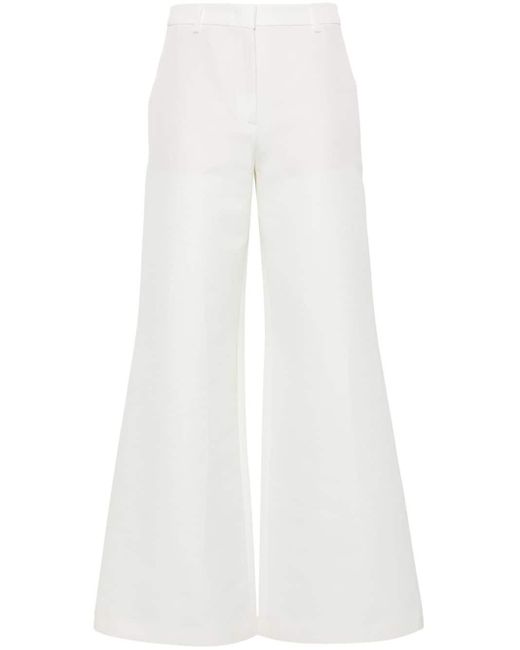 Pantalon ample à plis avant Moschino en coloris White