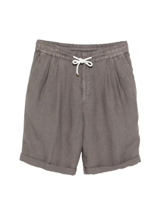 Bermudas Con Cordones Brunello Cucinelli de hombre de color Gray