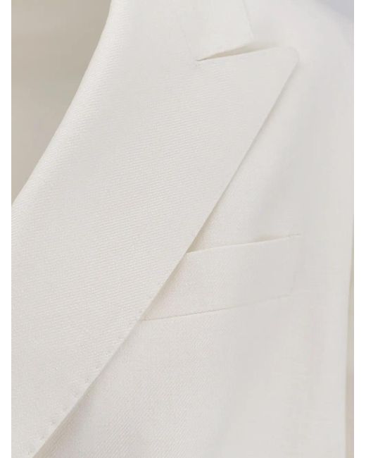 Tagliatore White Tailleur À Boutonnière Croisée