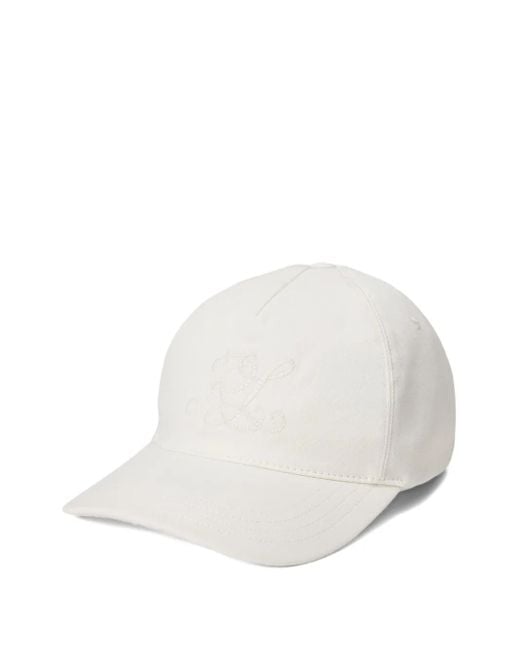 Ralph Lauren Twill-Baseballkappe Mit Monogramm in White für Herren