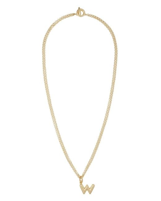 Roxanne Assoulin White The Puffy Initial Necklace