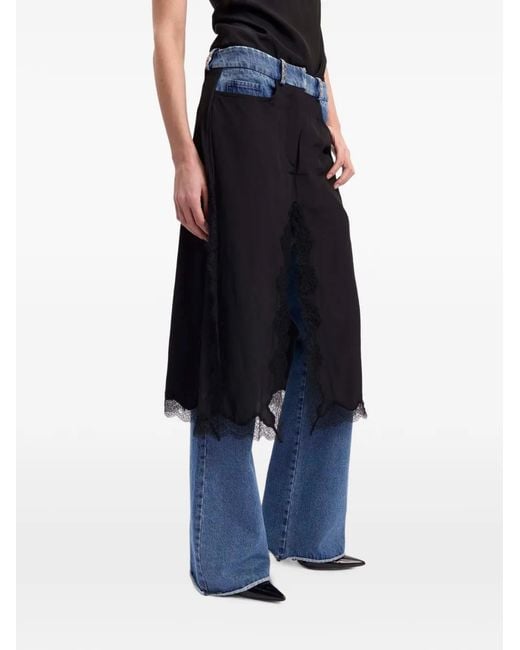 16Arlington Blue Kia Lace-Trimmed Layered Jeans