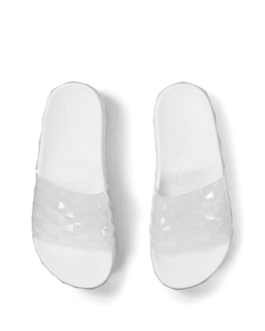 Jimmy Choo White Diamond Sandals