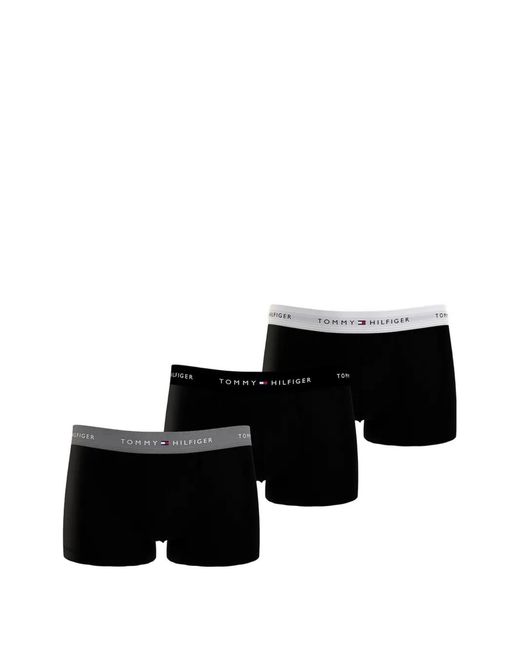 Tommy Hilfiger Black Logo-Waistband Boxers (Pack Of Three) for men