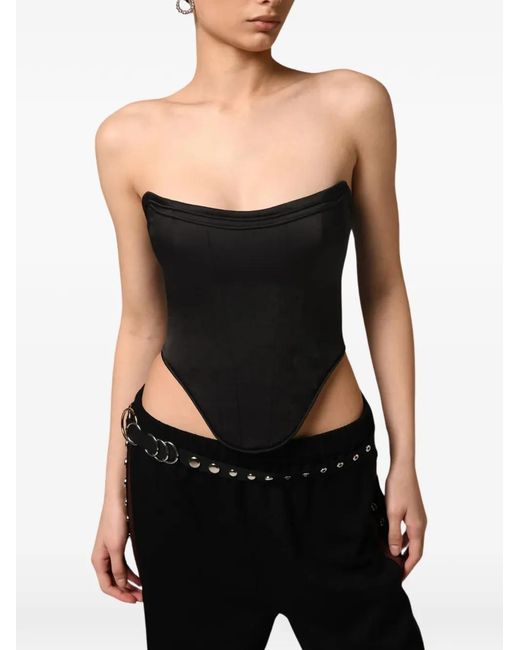 Nafsika Skourti Black Heavy Metal Drawstring Trousers
