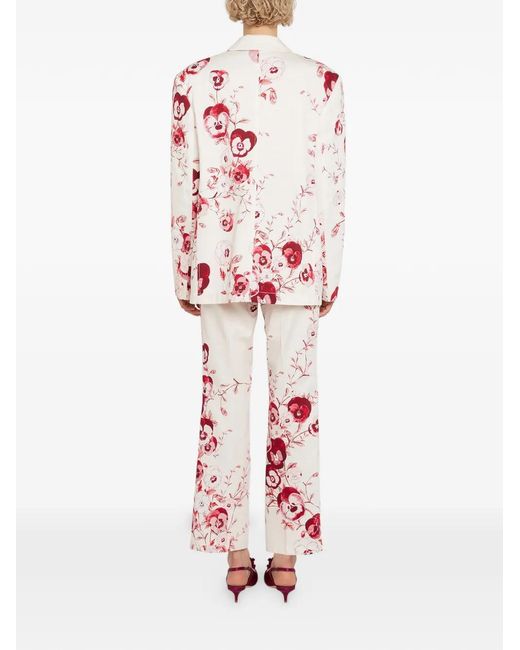 Giambattista Valli Pink Floral Double-Breasted Jacket