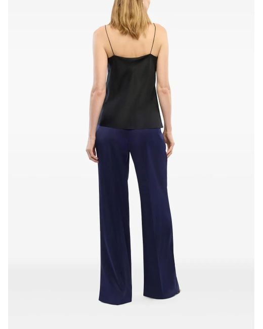 Another Tomorrow Black Slip-On Silk Top