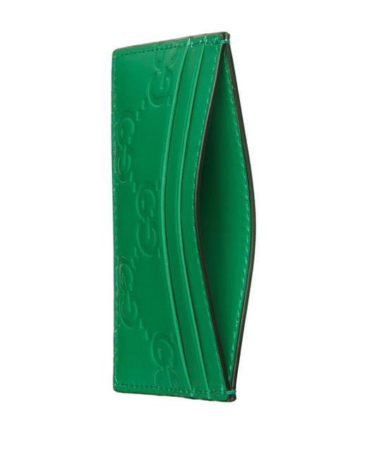 Porte-cartes à motif GG Supreme Gucci pour homme en coloris Green