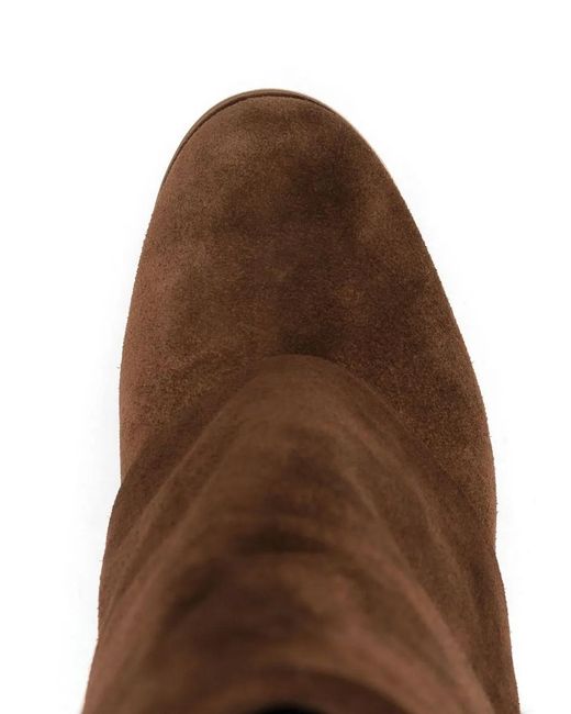 Casadei Brown 150Mm Platform Suede Boots