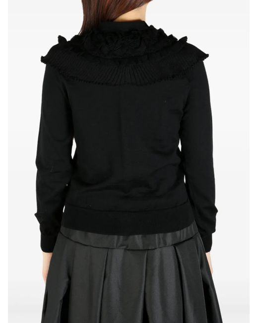 Comme des Garçons Black Wool Cardigan