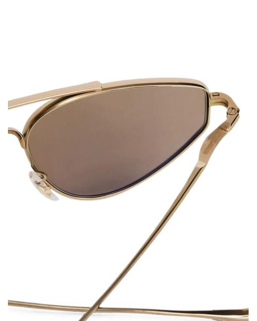 Jil Sander Metallic Geometric-Frame Sunglasses