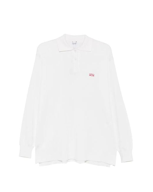 Loewe White Polo Sweater