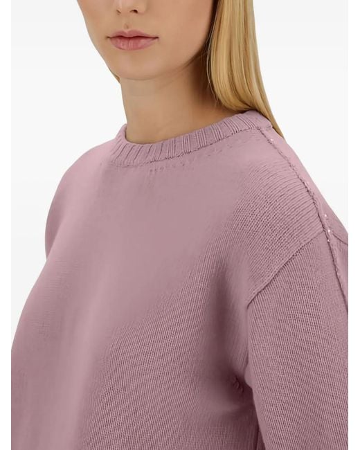 Herno Purple Pullover Mit Rundem Ausschnitt