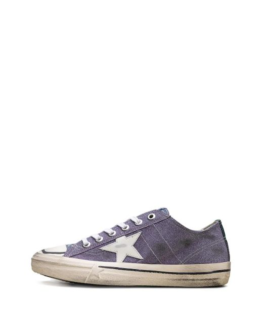 Golden Goose Deluxe Brand Purple V-Star Lab Sneakers for men