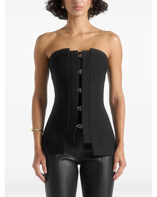 Manière De Voir Black Clasp Detail Bandeau Top