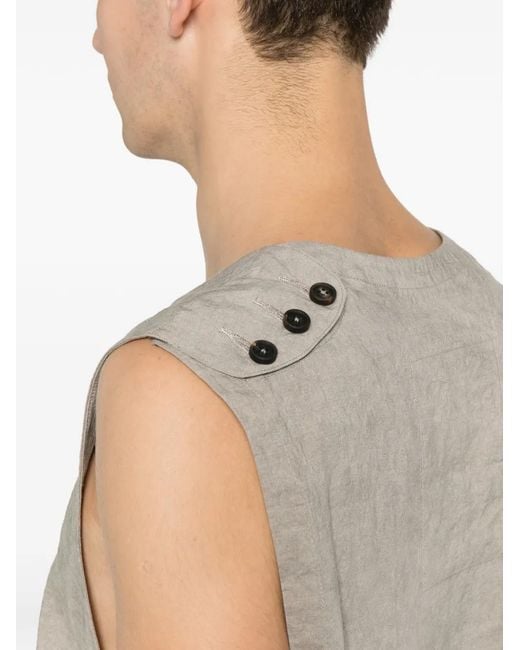 Ziggy Chen Natural Crew-Neck Vest for men