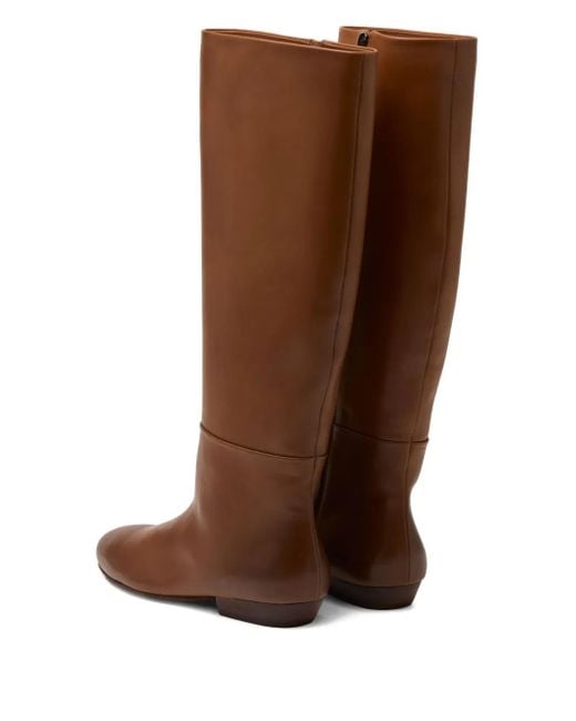 Marsèll Brown Leather Knee-High Boots