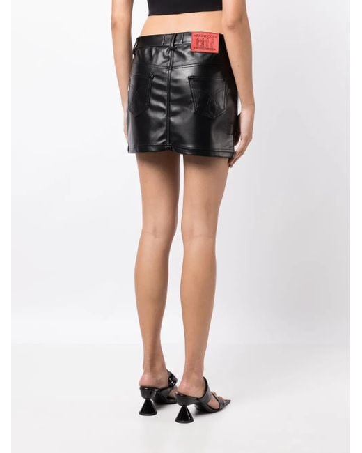 Fiorucci Black Sofia Logo-Patch Skirt