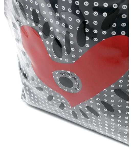 10 Corso Como Black Heart Print Tote Bag