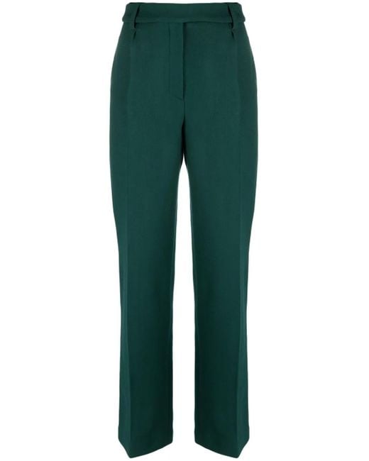 Alexandre Vauthier Green Houndstooth Wide-Leg Trousers