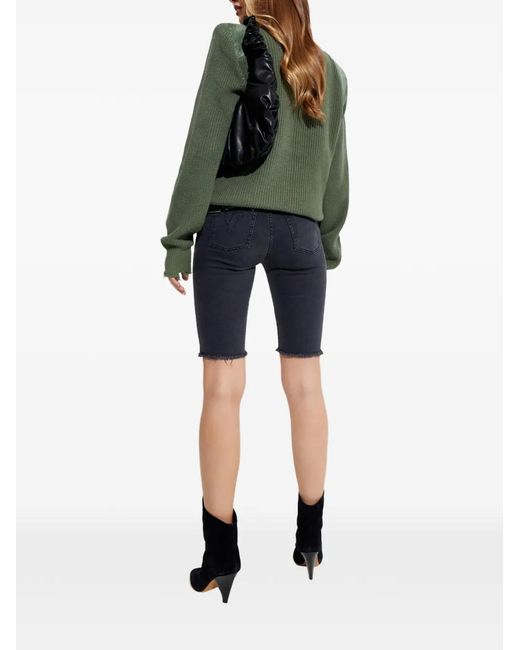SER.O.YA Gray Maya Distressed-Effect Shorts