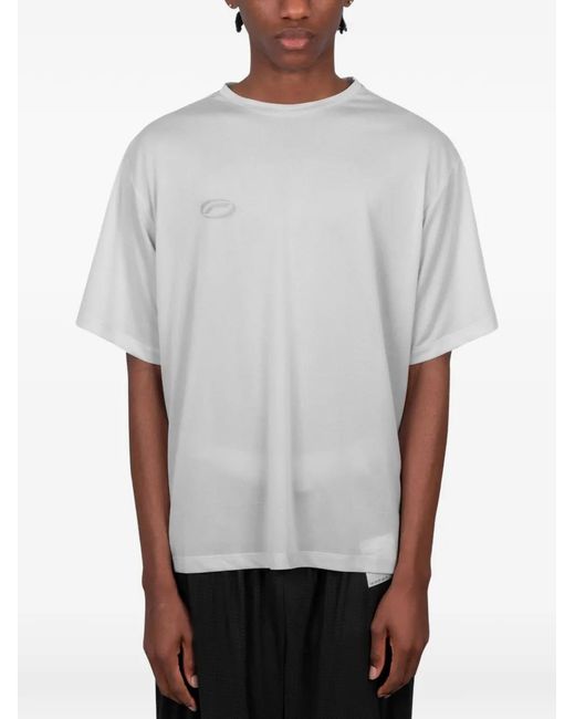 Optimistic Runners Gray Logo-Print T-Shirt for men