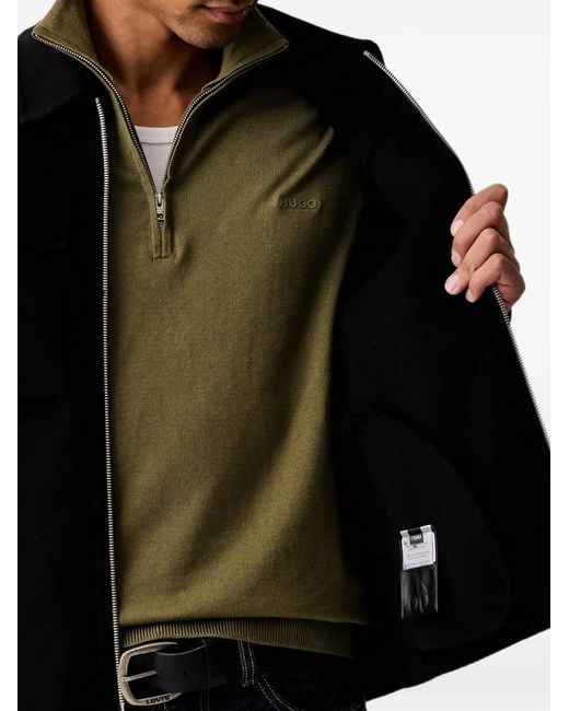 Moose Knuckles Black Zip-Up Jacket for men