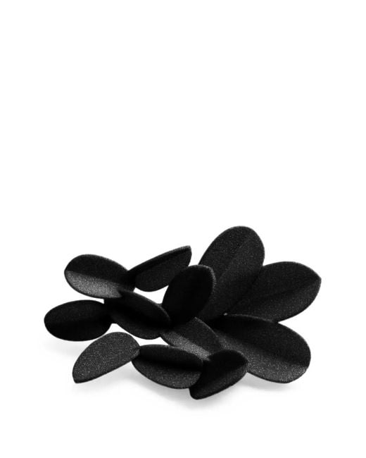 Maison 203 Black Leaves 3D-Printed Brooch