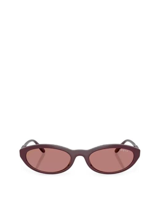 Vogue Eyewear Pink Oval-Frame Sunglasses