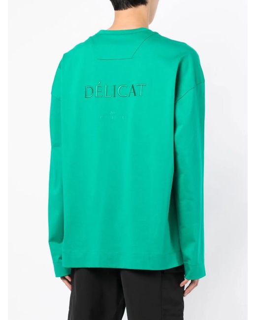 Juun.J Green Logo-Patch Sweatshirt for men