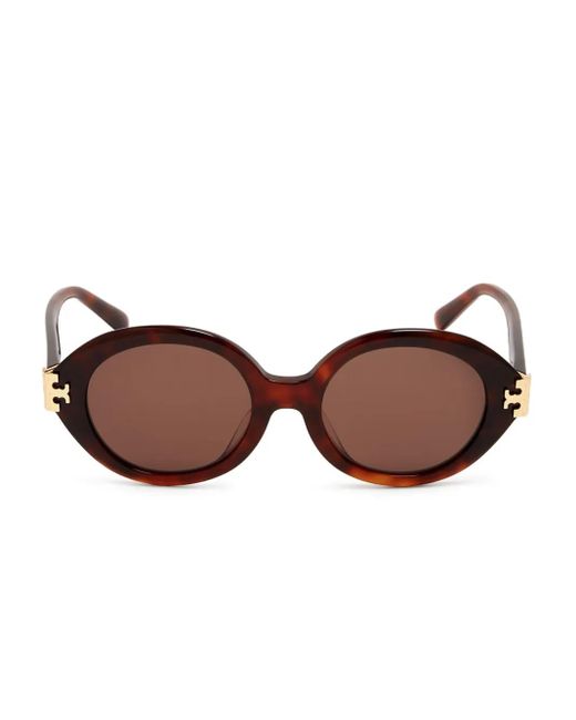 Tory Burch Brown Eleanor Round-Frame Sunglasses
