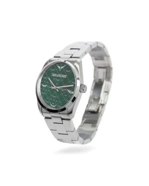 Zadig & Voltaire Green Logo-Pattern Watch