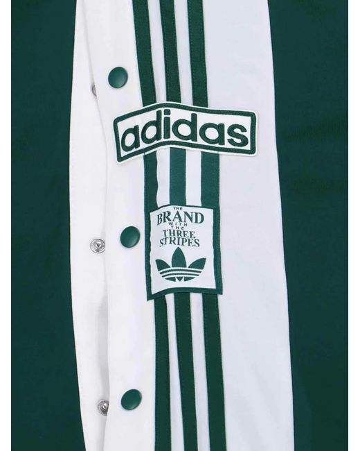 Adidas Green Three-Stripe Adibreak Trousers for men