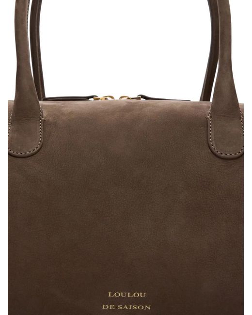 Loulou de Saison Brown Claus Cylindric Shoulder Bag