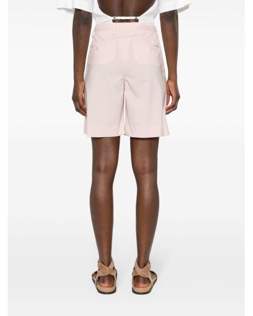 Lardini Pink Belted Pleated Shorts