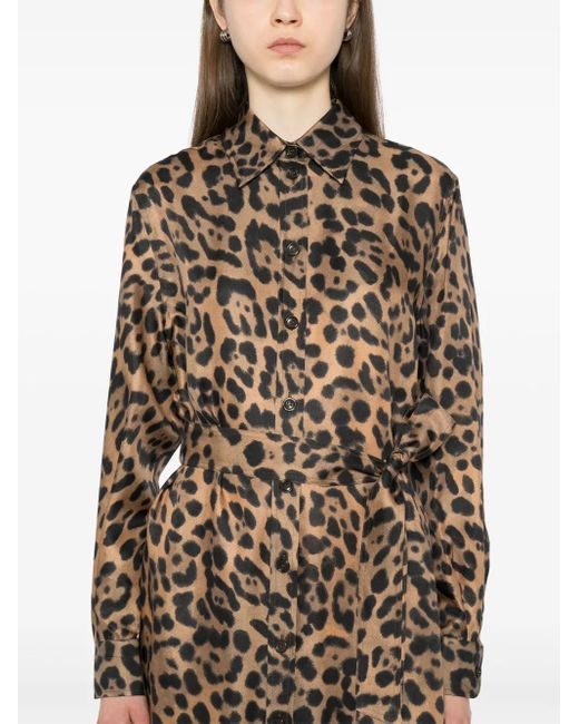 Tom Ford Natural Leopard-Print Dress