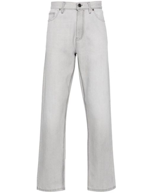 Zegna Halbhohe Tapered-Jeans in Gray für Herren