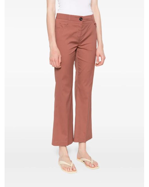 Marella Poplin Trousers Red