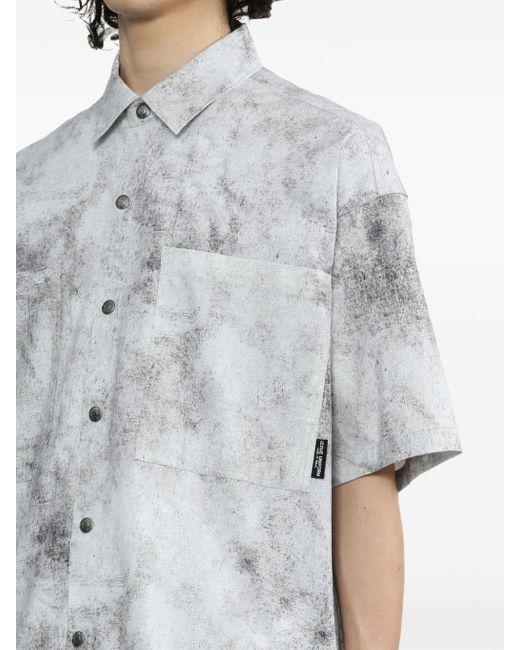 Izzue Overhemd Met Logoprint in het Gray voor heren