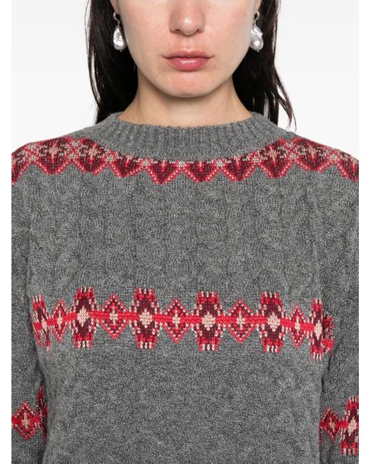 Cecilia Prado Gray Carolina Patterned Sweater