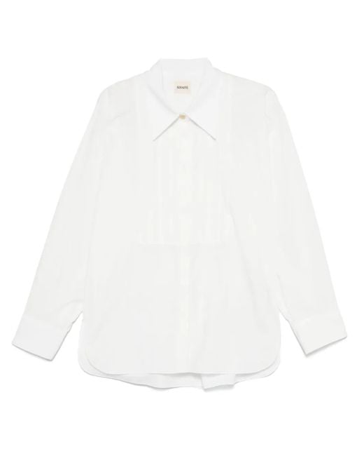 Khaite Gesmockt Blouse in het White
