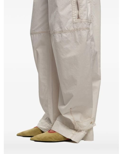 Bimba Y Lola White Pointed Leather Flat Pumps
