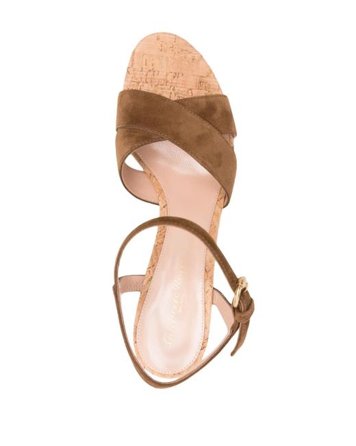 Gianvito Rossi Natural 128Mm Suede Platform Sandals