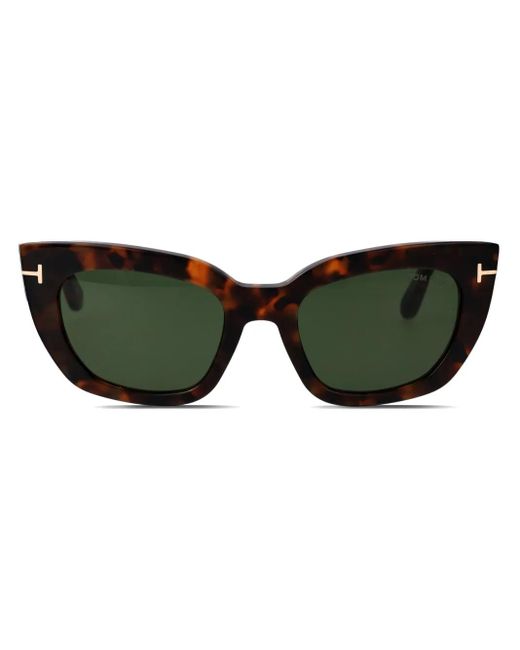 Tom Ford Green Rectangle-Frame Sunglasses