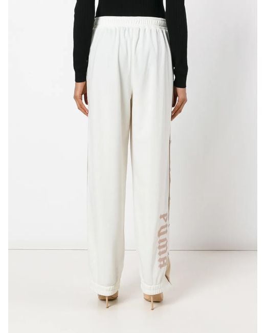 PUMA White Side Button Track Pants